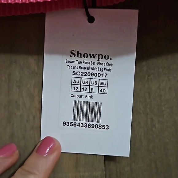 Showpo ELOWEN PLISSE CROP Top Pink Size US 8 NWT - Picture 6 of 9